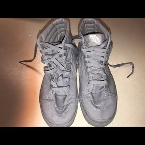 Monochromatic Grey Sk8 Hi Top Vans